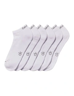 Sports Lowcut Socks 6 Pack in White