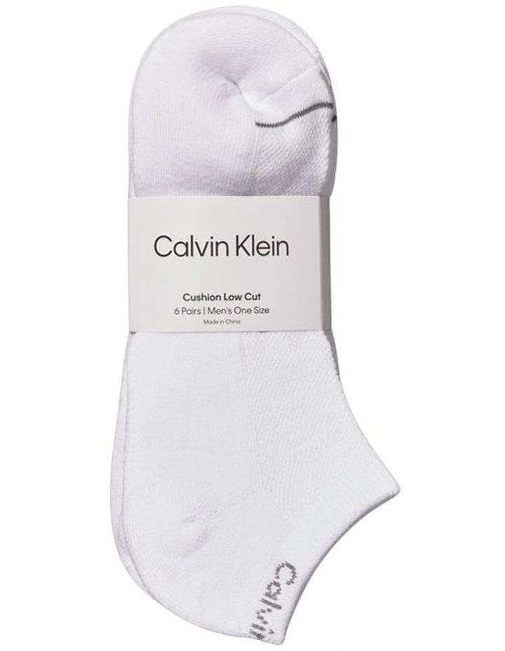 Sports Lowcut Socks 6 Pack in White image 2