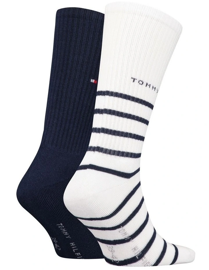 Stripe Sport Socks 2-Pack in Black image 2