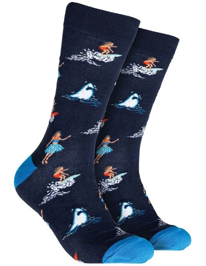 Bamboo Surfside Socks 3 Pack in Multi image 5