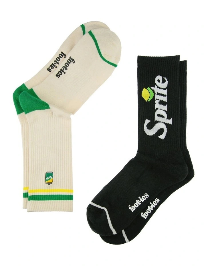 Sprite Sneaker Socks 2 Pack in Assorted image 1