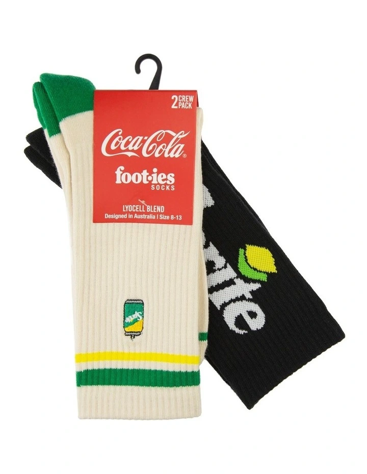 Sprite Sneaker Socks 2 Pack in Assorted image 6
