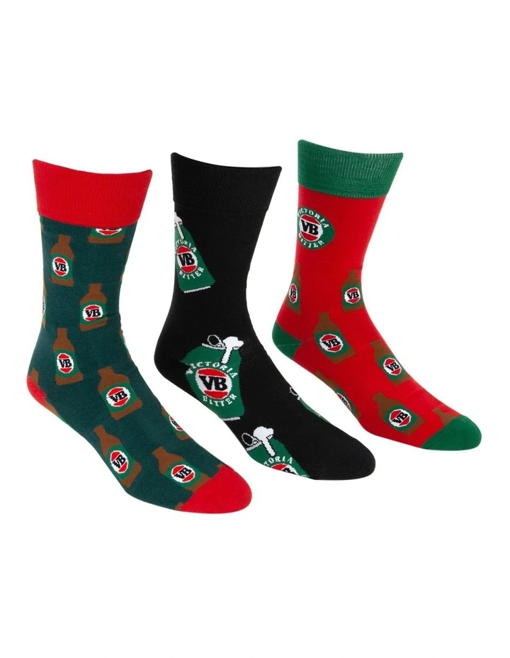 Organic Cotton Sock Gift Can 3 Pack in Assorted image 1