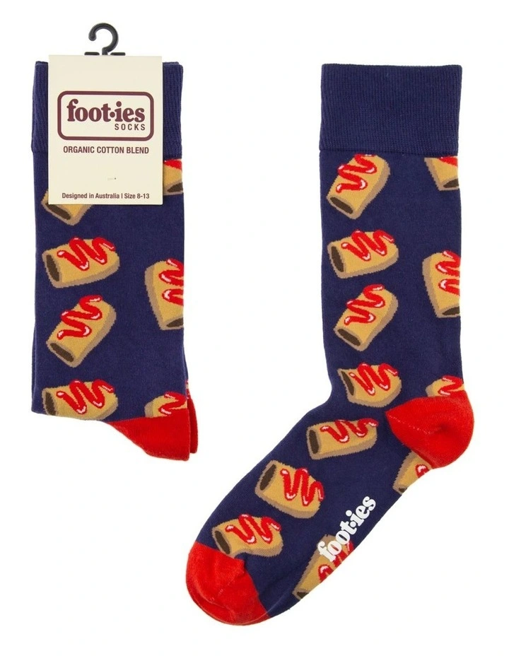 Sausage Roll Organic Sock in Navy image 1