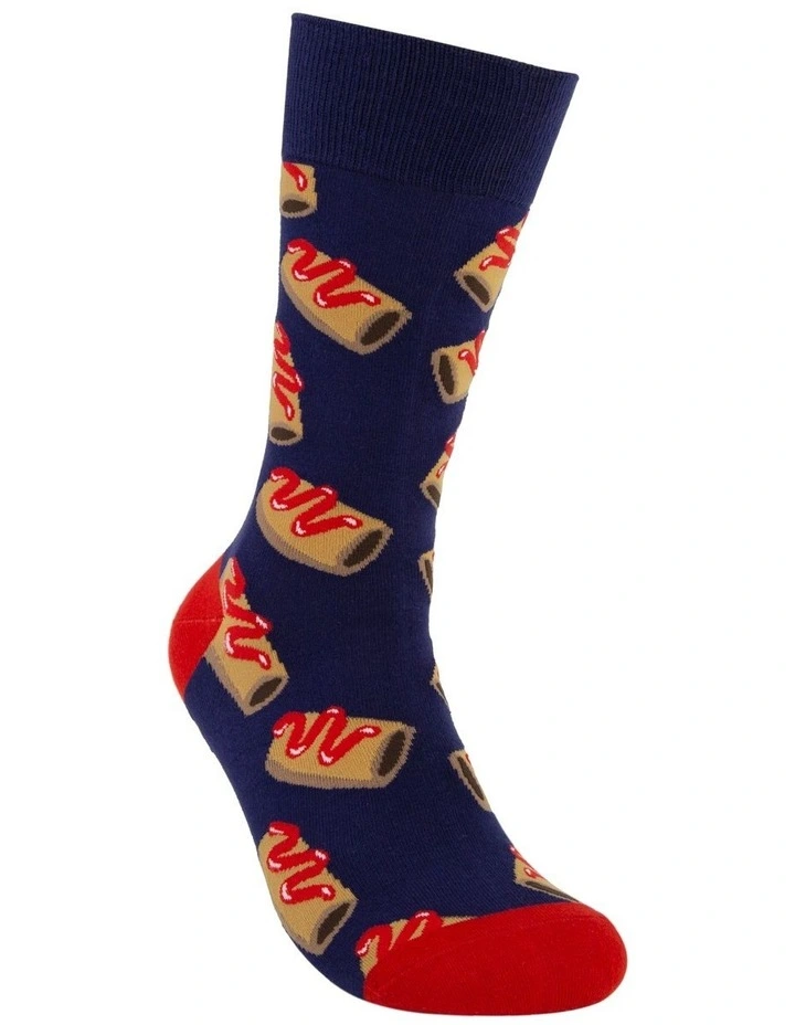 Sausage Roll Organic Sock in Navy image 2