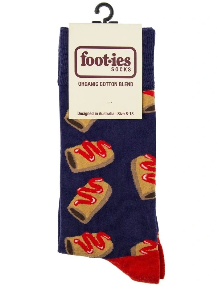 Sausage Roll Organic Sock in Navy image 3
