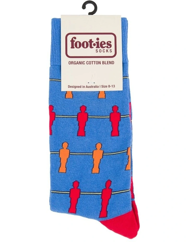 Foosball Organic Cotton Socks in Blue image 2