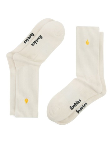 2 Pack Sport Crew Socks in Cream