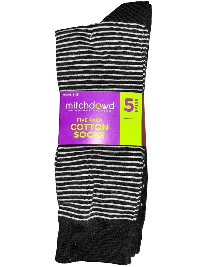 Pattern Socks 5 Pack in Multi image 2