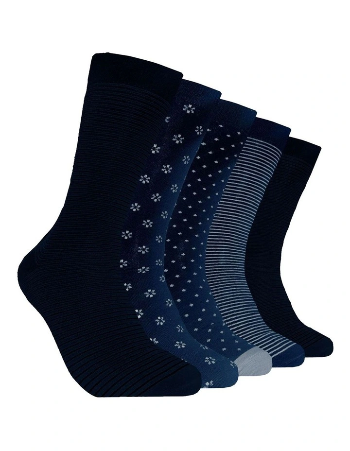 Pattern Socks 5 Pack in Multi image 1