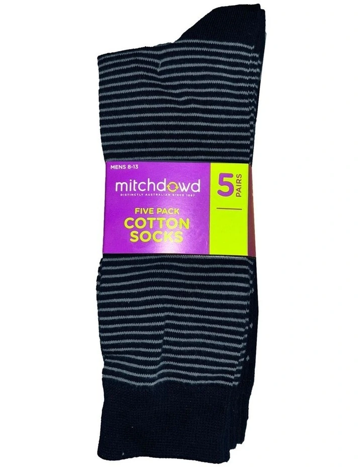 Pattern Socks 5 Pack in Multi image 2