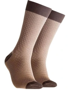 Textured Diamond Cotton Socks