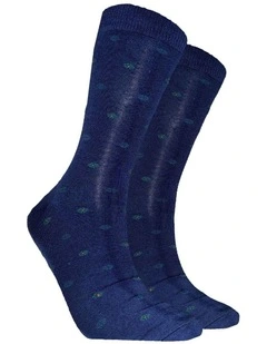 Luxe Modal Foulard Socks in Blue