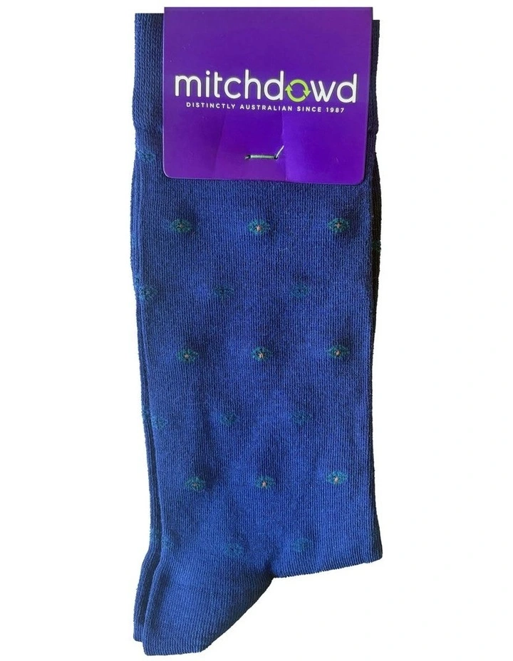 Luxe Modal Foulard Socks in Blue image 2