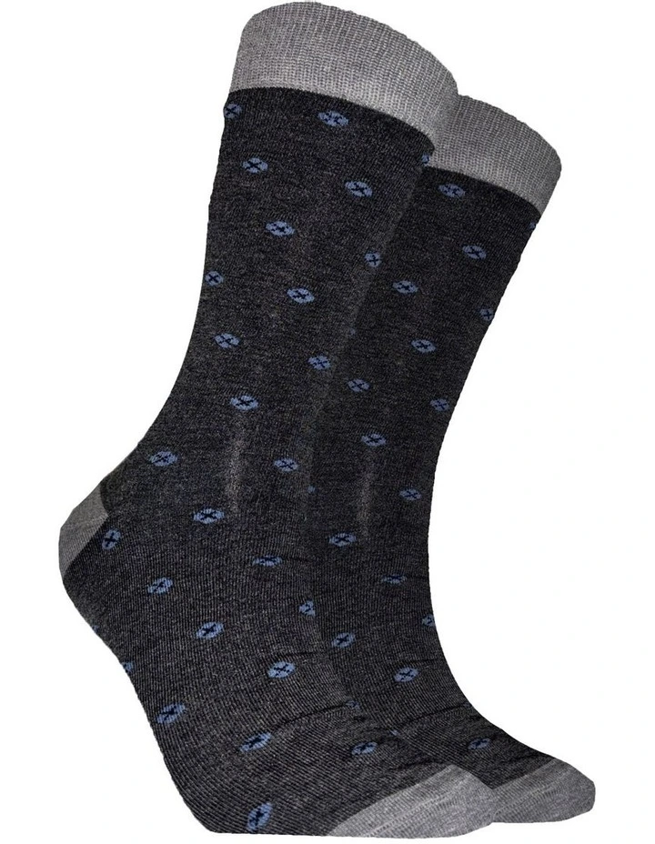 Luxe Modal Diamond Socks in Grey image 1