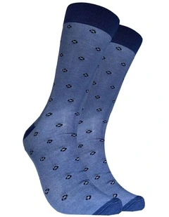 Luxe Modal Diamond Socks in Blue