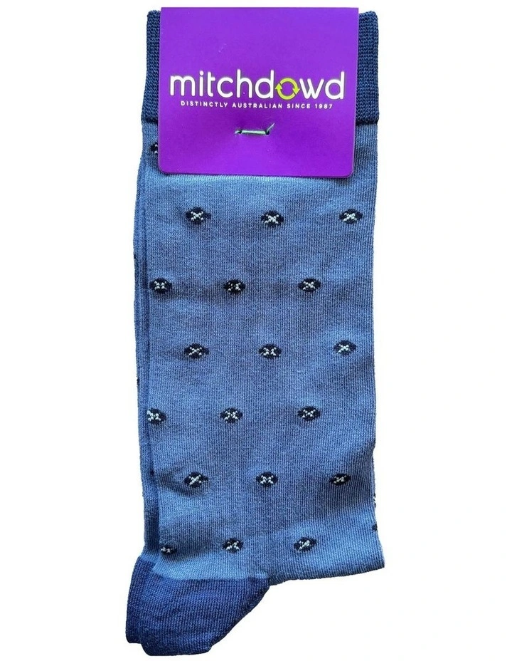 Luxe Modal Diamond Socks in Blue image 2