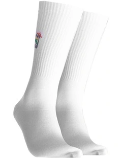 Summer Fine Crew Sport Socks in White