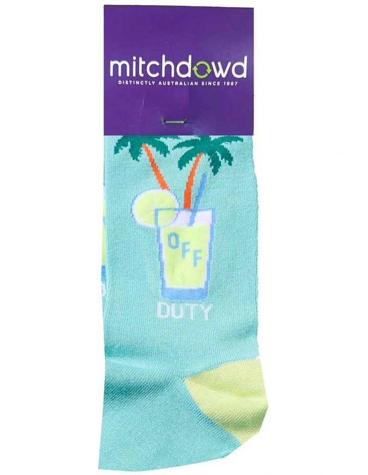 Off Duty Bamboo Socks in Blue image 2