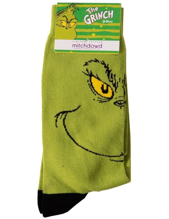 Feelin Grinchy Sock in Green image 2
