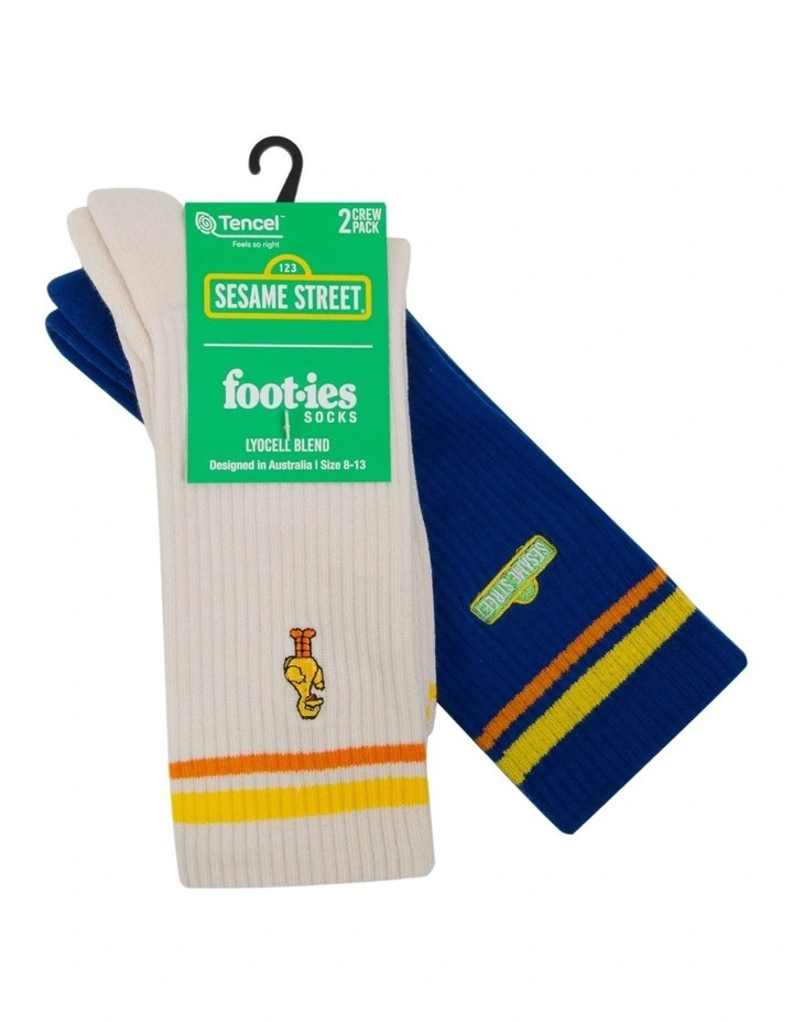 Big Bird Sneaker Socks 2 Pack in Multi image 2