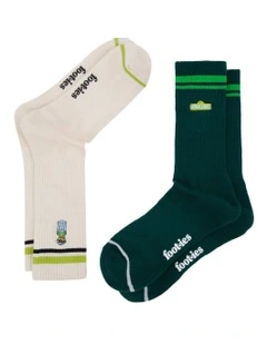 Oscar The Grouch Sneaker Socks 2 Pack in Multi