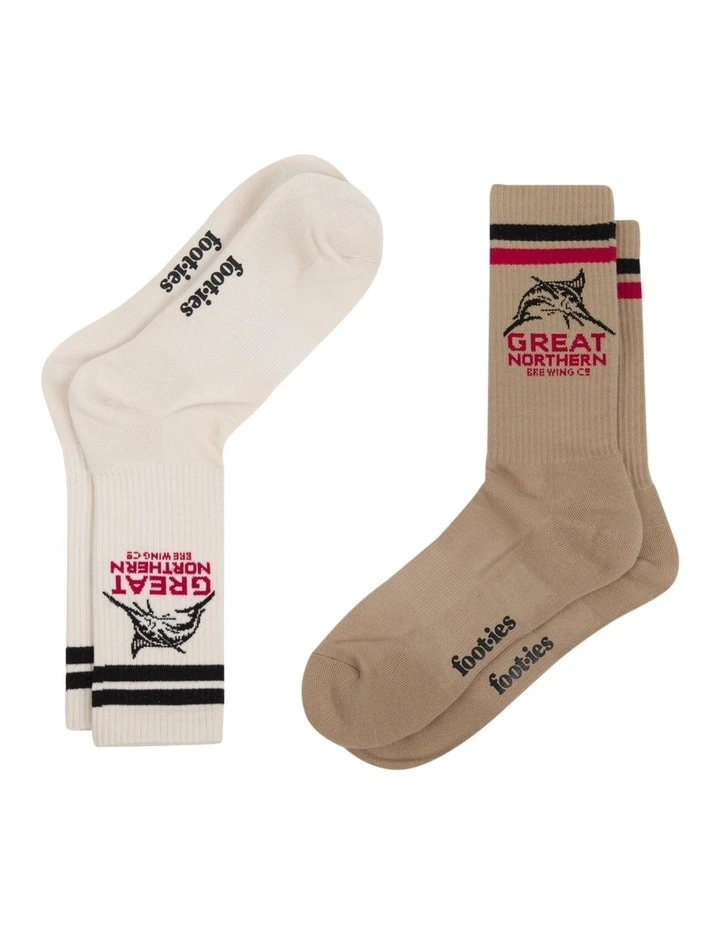 Great Northern Sneaker Socks Pack Of 2 in Multi image 1