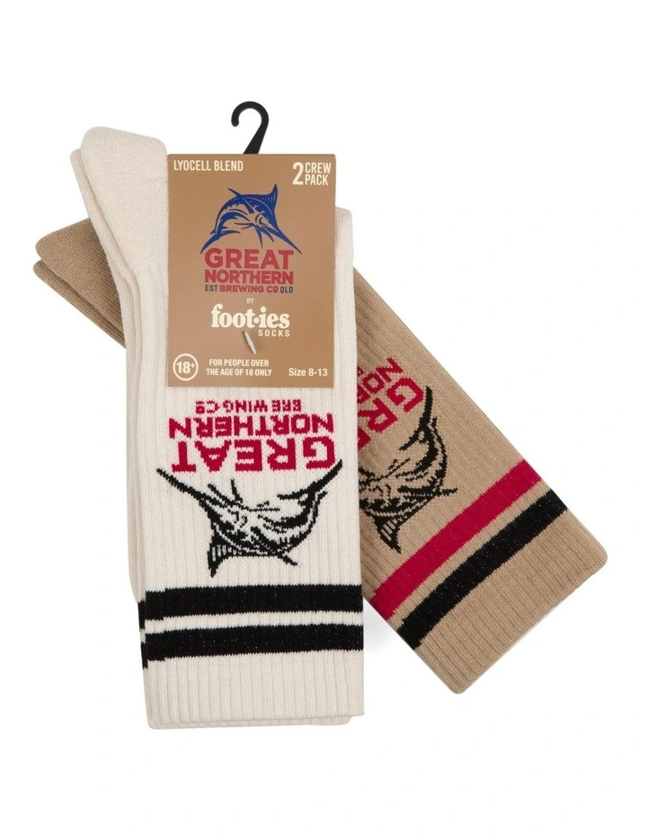 Great Northern Sneaker Socks Pack Of 2 in Multi image 2