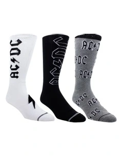 ACDC Sock Gift Pack 3 Pack in Multi