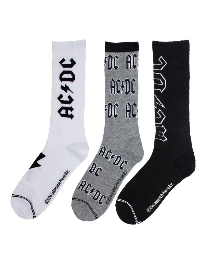 ACDC Sock Gift Pack 3 Pack in Multi image 3