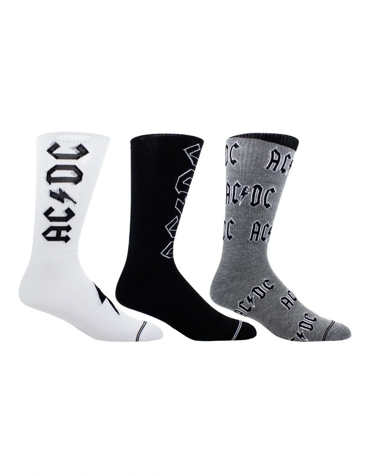 ACDC Sock Gift Pack 3 Pack in Multi image 4