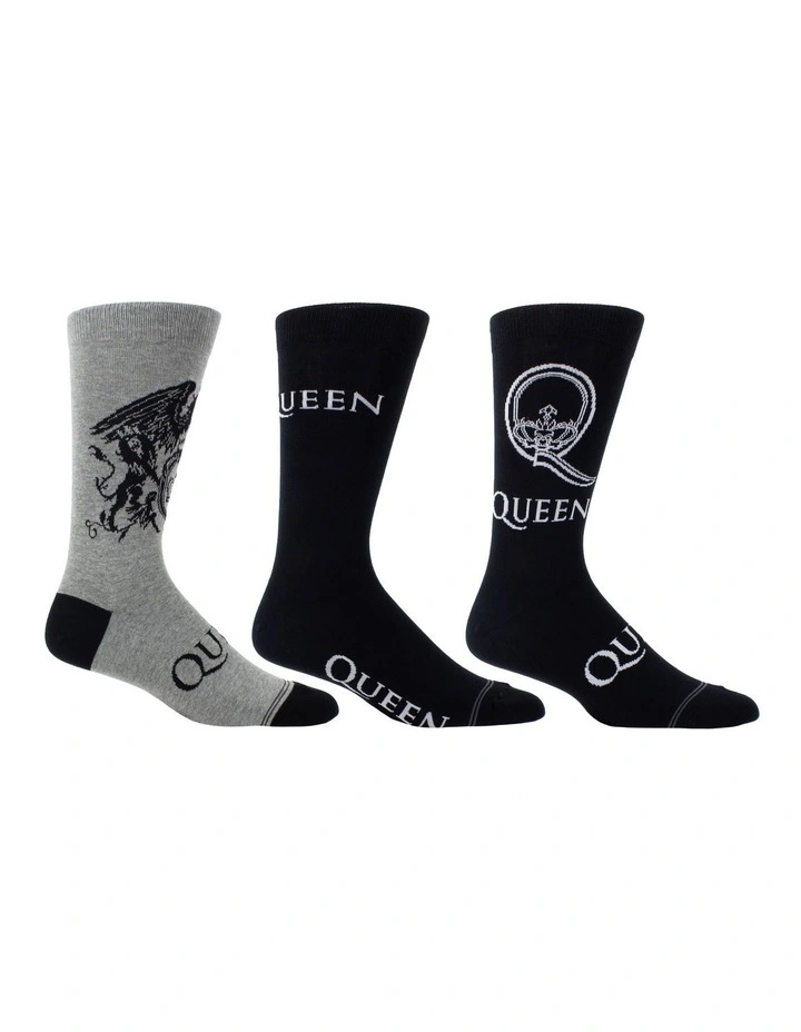 Queen Sock Gift Pack 3 Pack in Multi image 1