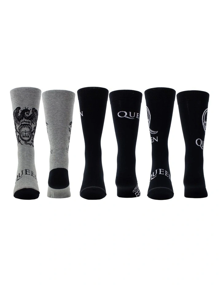 Queen Sock Gift Pack 3 Pack in Multi image 2
