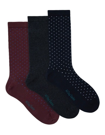Navy/Grey/Wine with Spots colour