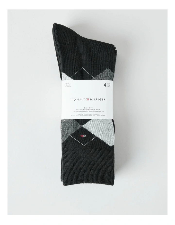 4-Pack Argyle Dress Crew Socks image 3