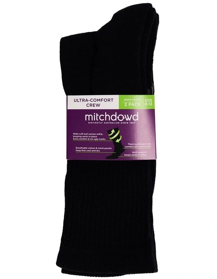 2 Pack Ultra Comfort Cotton Socks image 2