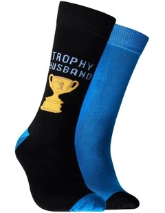 Mitchdowd Mens Husband Bamboo Socks 2 Pack