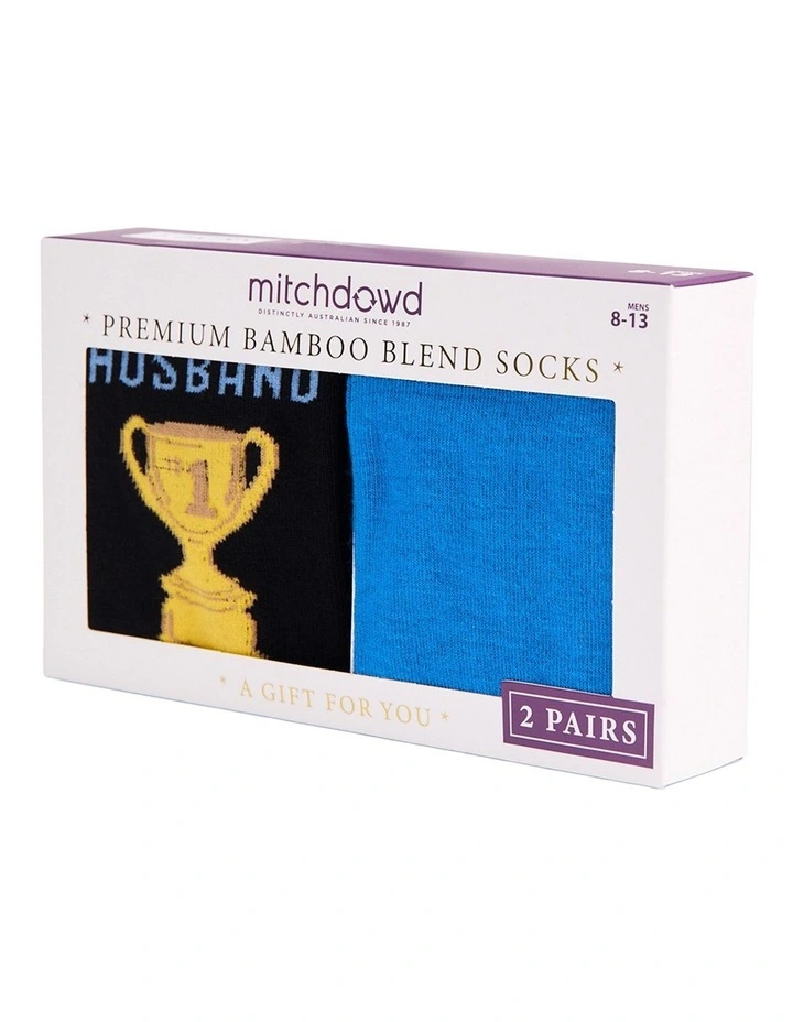 Mitchdowd Mens Husband Bamboo Socks 2 Pack image 2