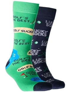 Mitchdowd Mens Lucky Golf Bamboo Socks 2 Pack