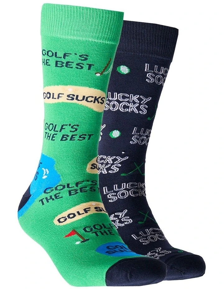 Mitchdowd Mens Lucky Golf Bamboo Socks 2 Pack image 1