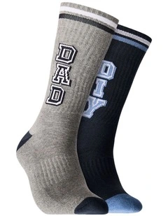 Mitchdowd Mens College Rib Crew Socks 2 Pack