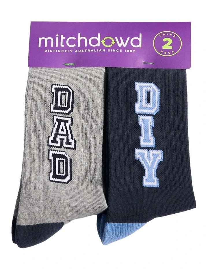 Mitchdowd Mens College Rib Crew Socks 2 Pack image 2