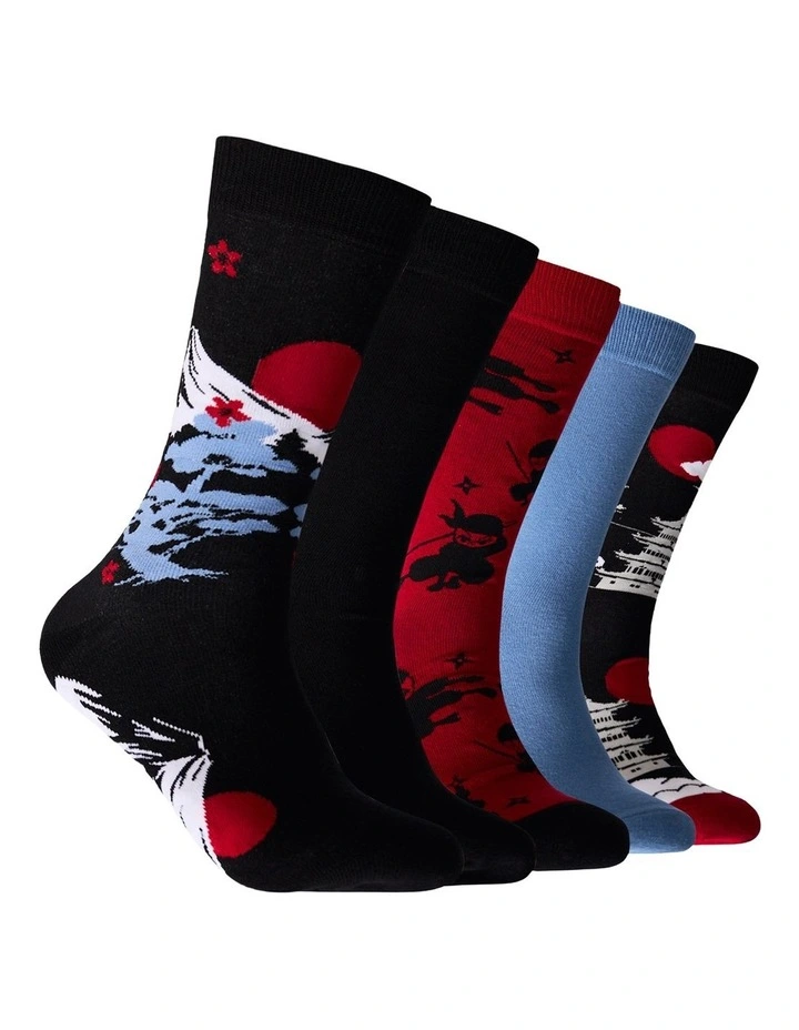 5 Pack Japan Cotton Socks image 1