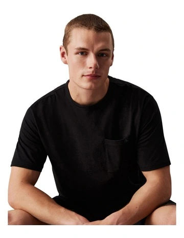 Relaxed Fit Sleep Tee in Black