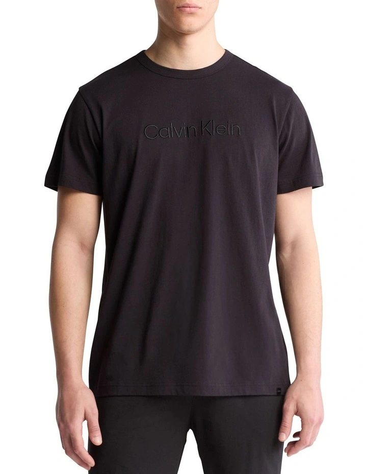 Cotton Sleep Tee in Black image 1