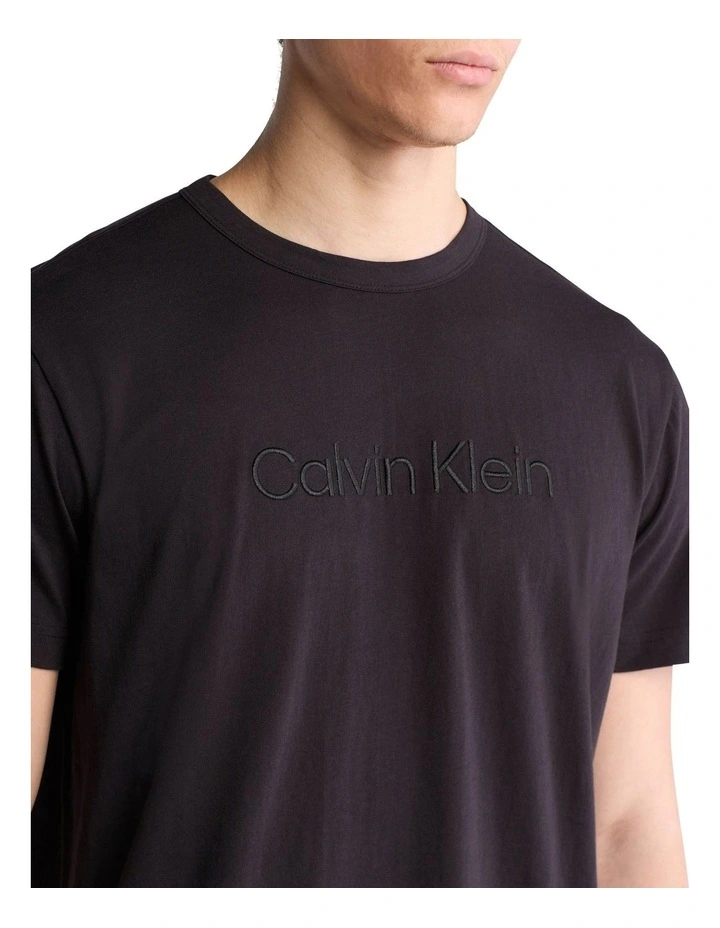 Cotton Sleep Tee in Black image 4