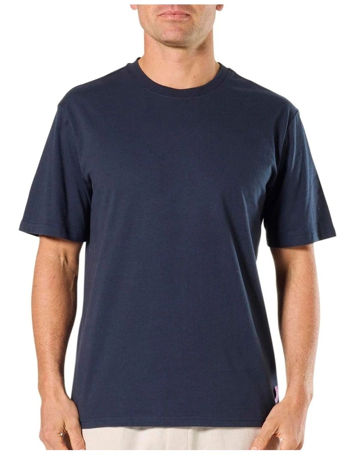 Relaxed Fit Cotton Sleep Tee 2 Pack in Blue image 2