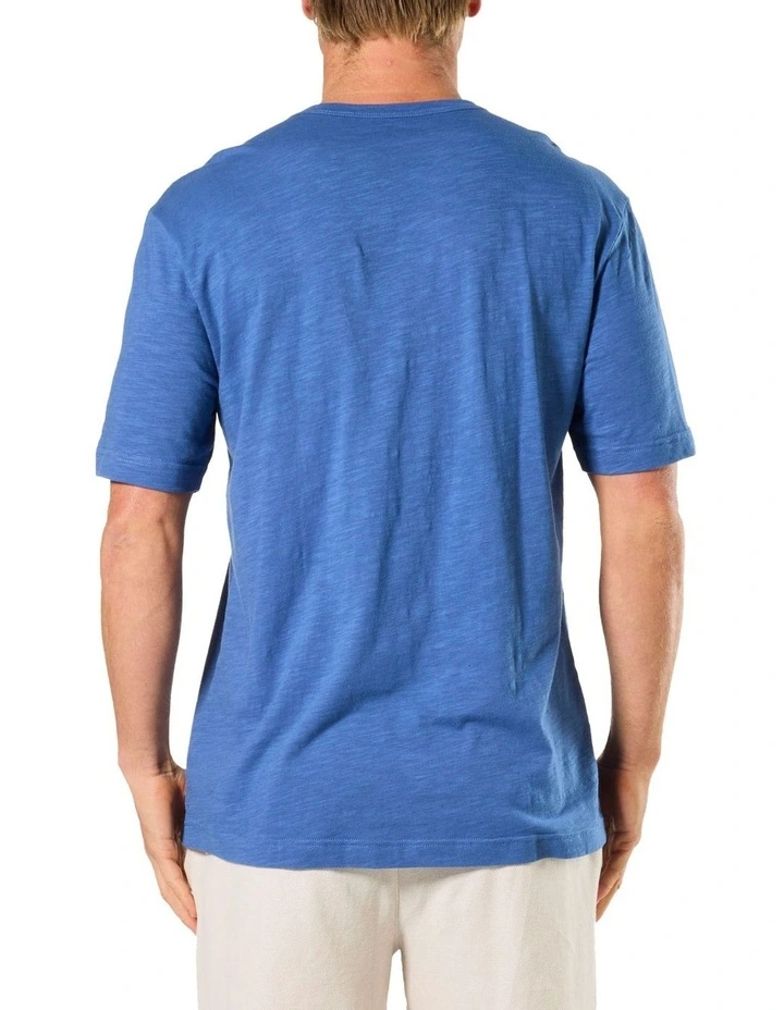 Relaxed Fit Slub Sleep Tee in Blue image 2