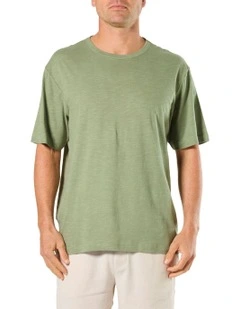 Relaxed Fit Slub Sleep Tee in Green