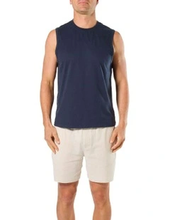 Muscle Sleep Tee in Navy